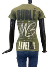 GILDAN Dámské tričko - Michael Bublé Live! - Khaki, Velikosti XS-XXL: S