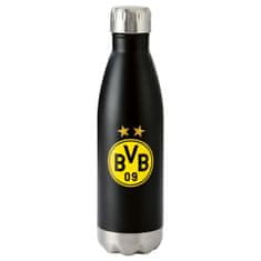 FotbalFans Stylová Termoska Borussia Dortmund, Černá, Znak BVB, Nerez, 500 ml