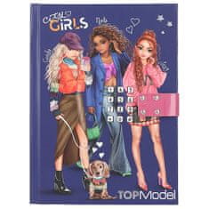 Top Model Zápisník na kód , Tmavě modrý, motiv CITY GIRLS