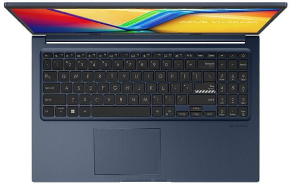 notebook Asus VivoBook 15 X1504ZA-NJ040W laptop Full HD rozlišení SSD M.2 PCIe NVMe tenký rámeček procesor Intel Core i3 12. generace Intel UHD Graphics integrovaná grafická karta výkon práce zábava 2023
