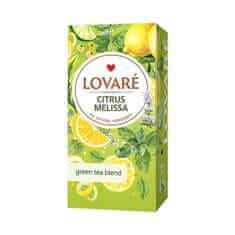 LOVARÉ Citrus Melissa, zelený čaj (24 sáčků)