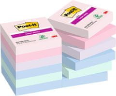 3M Samolepicí bloček "Super Sticky Soulful", mix pastelových barev, 48 x 48 mm, 12x 90 listů, 7100290159