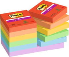 3M Samolepicí bloček "Super Sticky Playful", mix barev, 48 x 48 mm, 12x 90 listů, 7100290166