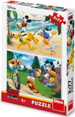 Dino Puzzle Mickey sportuje 2x77 dílků