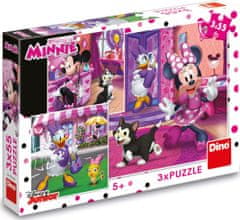 Dino Puzzle Den s Minnie 3x55 dílků