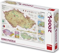 Dino Puzzle Mapa České republiky 2000 dílků