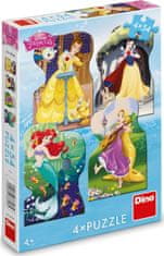 Dino Puzzle Disney princezny 4x54 dílků