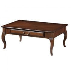 Casa Vital Konferenční stolek PADUA, 104x75x45 cm, ořechově hnědý, úložná zásuvka