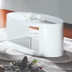 Konferenční stolek TINKERER III, 110x60x42 cm, bílý, vysoký lesk
