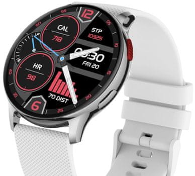 Carneo Heiloo HR+ 2nd gen. Super AMOLED displej Bluetooth volání Bluetooth 5.1 funkce volání přímo z hodinek BT voláni z chytrých hodinek chytré fitness hodinky smartwatch krásné provedení vyměnitelný řemínek kovové tělo hodinek Bluetooth 5.1 technologie 100+ sportovních režimů tep kalorie krokoměr měřič vzdálenosti monitoring spánku pohybový senzor přehrávání hudby focení pomocí hodinek jen tenké anti lost funkce IP67 krytí odolné vodě a potu body battery kardio index monitoring spánku měření SpO2 měření krevního tlaku temperované sklo elegantní chytré hodinky výkonné hodinky dlouhá výdrž baterie