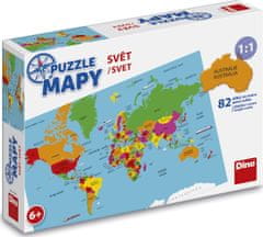 Dino Puzzle Mapy: Svět 82 dílků