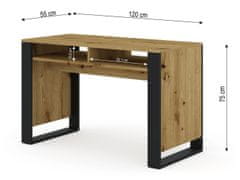 Homlando Psací stůl MONDI 120x55x75 cm řemeslný dub