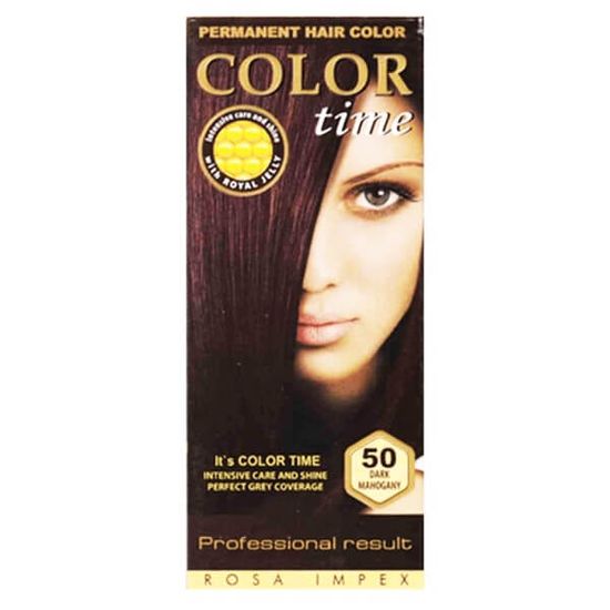 Rosaimpex Color Time Permanentní Barva na vlasy 50 Tmavý mahagon 100ml