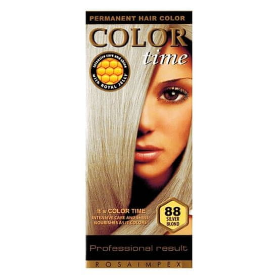 Rosaimpex Color Time Permanentní Barva na vlasy 88 stříbrné blond 100 ml