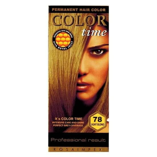 Rosaimpex Color Time Permanentní Barva na vlasy 78 světlá blond 100 ml