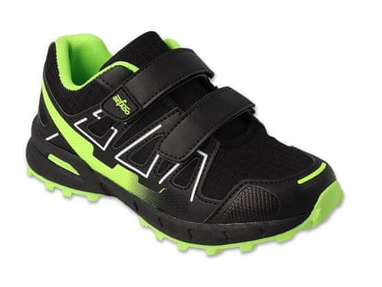 Befado dětské nepromokavé trekové boty TREK WATERPROOF 518X004 černo-zelené