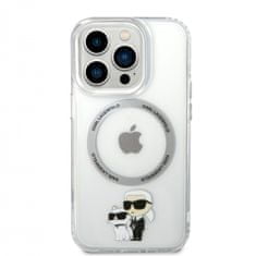 Karl Lagerfeld Zadní kryt MagSafe IML Karl and Choupette NFT na iPhone 13 Pro průhledný