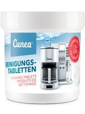 Cunea® Čistící tablety pro kávovary 50 tablet kompatibilní s Jura, Delonghi, Bosch, Siemens, Saeco a mnoho dalších.