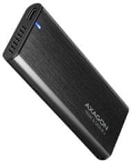 AXAGON kovový box na M.2 NVMe SSD SUPERSPEED+ / EEM2-SB2 / USB-C 3.2 Gen 2 / kabel 20cm
