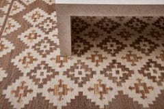 Diamond Carpets Ručně vázaný kusový koberec M. Kelim DE 2262 Brown Mix 80x150