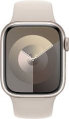 Apple Watch Series 9, 41mm, Starlight, Starlight Sport Band - M/L