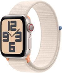 Apple Watch SE 2023, Cellular, 40mm, Starlight, Starlight Sport Loop
