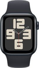 Apple Watch SE 2023, Cellular, 40mm, Midnight, Midnight Sport Band - S/M