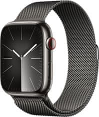 Apple Watch Series9, Cellular, 45mm, Graphite Stainless Steel, Graphite Milanese Loop