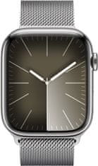 Apple Watch Series9, Cellular, 45mm, Silver Stainless Steel, Silver Milanese Loop