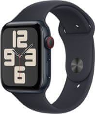 Apple Watch SE 2023, Cellular, 44mm, Midnight, Midnight Sport Band - S/M