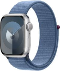 Apple Watch Series 9, 41mm, Silver, Winter Blue Sport Loop