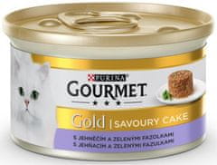 Purina Gourmet Gold cat konz.-Savoury Cake jehně,fazolky 85 g