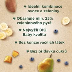 Sunar BIO ovocná kapsička Smícháček banán, hruška, dýně, batáty a borůvky 12x100 g