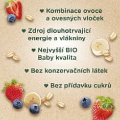 Sunar BIO ovocná kapsička Hopsáček jahoda, banán, borůvka a ovesné vločky 12x100 g