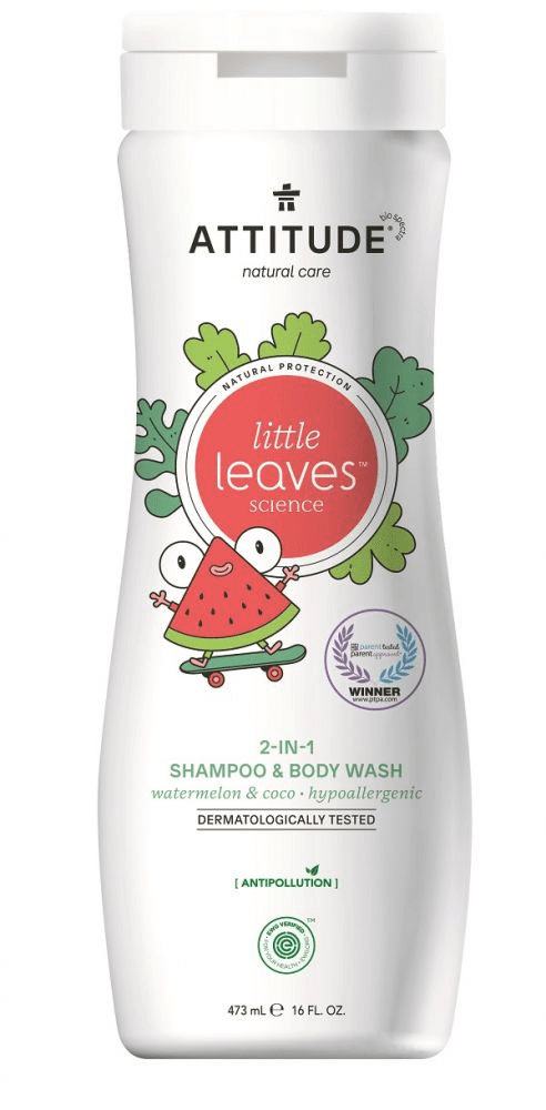 Attitude Dětské tělové mýdlo a šampon (2 v 1) Little leaves s vůní melounu a kokosu 473 ml