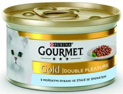 Purina Gourmet Gold cat konz.-mořské ryby v omáčce se špenátem 85 g