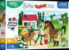Trefl Puzzle Super Shape XXL Treflíci na koňské farmě 60 dílků