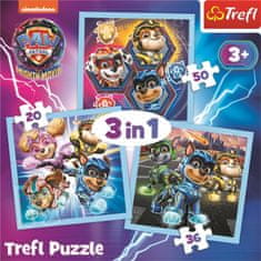 Trefl Puzzle Tlapková patrola: Mocní hrdinové 3v1 (20,36,50 dílků)