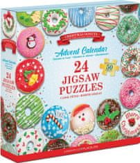 EuroGraphics Puzzle Adventní kalendář: Vánoční donuty 24x50 dílků