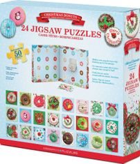 EuroGraphics Puzzle Adventní kalendář: Vánoční donuty 24x50 dílků