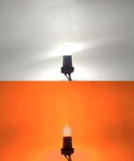 W21/5W LED žárovka 7443 12V CANBUS bílo-oranžová dvoubarevná malá žárovka