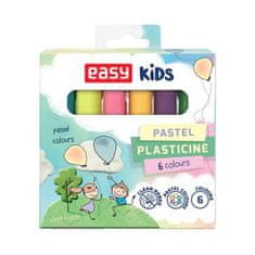 Spokey EASY Kids PASTEL Školní plastelína, 6 pastelových barev