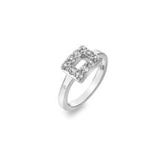 Hot Diamonds Stříbrný prsten s diamantem a topazy Echo DR240 (Obvod 56 mm)