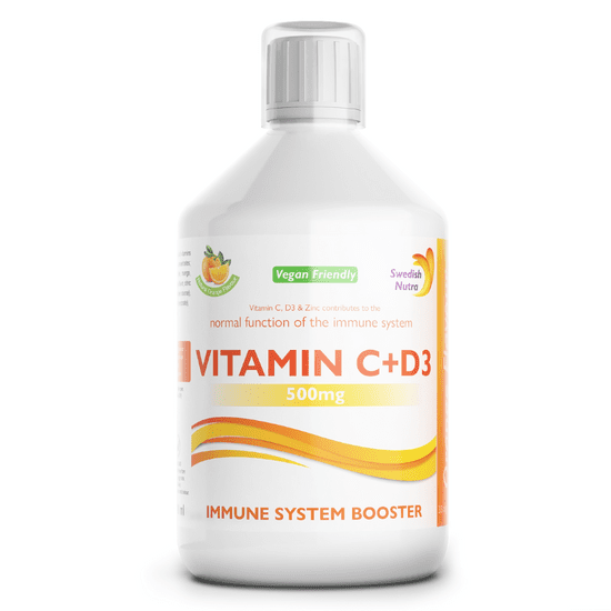 Swedish Nutra Vitamin C+D+zinek 500 ml