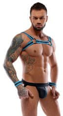 SvenjoymentUnderwear Svenjoyment Johny Jock Bondage Set (Blue), sexy komplet jockstrap a harness M