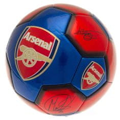 FotbalFans Fotbalový míč Arsenal FC, červeno-modrý, podpisy hráčů, vel. 5