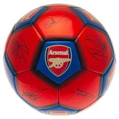 FotbalFans Fotbalový míč Arsenal FC, červeno-modrý, podpisy hráčů, vel. 5