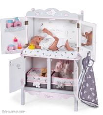 DeCuevas Dřevěná šatní skříň pro panenky s hracím centrem a doplňky - SKY 2019