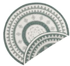 NORTHRUGS Kusový koberec Twin Supreme 103415 Jamaica green creme kruh – na ven i na doma 140x140 (průměr) kruh