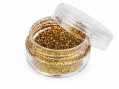 Kraftika 1ks zlatá glitry práškové v dóze 2,5-3 g, flitry a